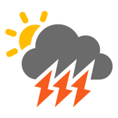 temporale forte e schiarite